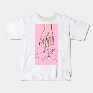 Hands holding Planets from a String Kids T-Shirt